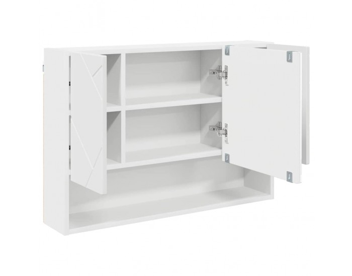 Sonata H Шкаф с огледало за баня Бяло 80 x 17 x 55 см Инженерно дърво