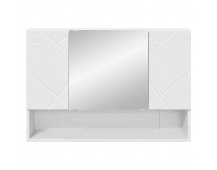 Sonata H Шкаф с огледало за баня Бяло 80 x 17 x 55 см Инженерно дърво