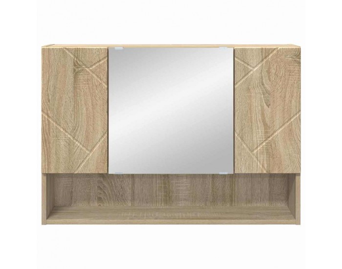 Sonata H Шкаф с огледало за баня с врата дъб сонома 80 x 17 x 55 см