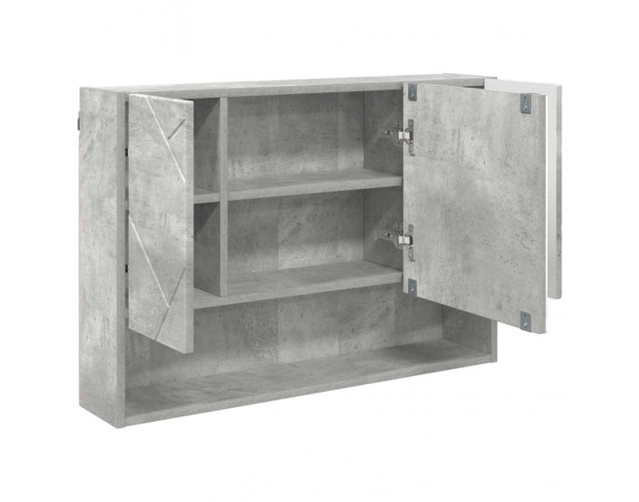 Sonata H Шкаф с огледало за баня с врата Бетонно сиво 80 x 17 x 55 см