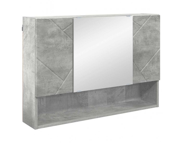 Sonata H Шкаф с огледало за баня с врата Бетонно сиво 80 x 17 x 55 см