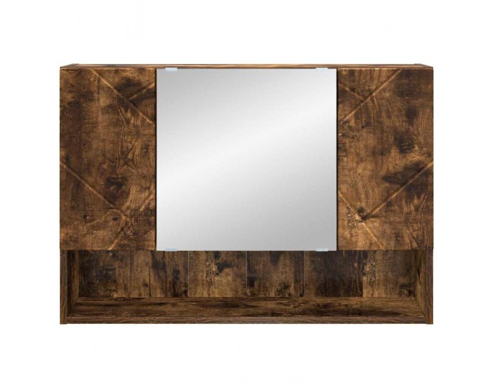 Sonata H Шкаф с огледало за баня с врата Опушен дъб 80 x 17 x 55 см