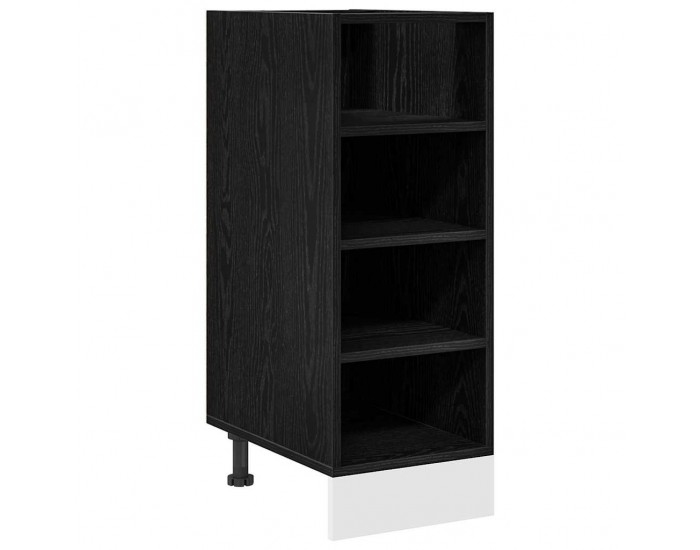 Sonata H Кухненски базов шкаф с рафт Riga Черен дъб 30 x 44,5 x 81,5 см