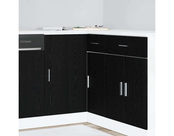 Sonata H Кухненски ъглов основен шкаф Riga Черен дъб 86 x 46 x 81,5 см