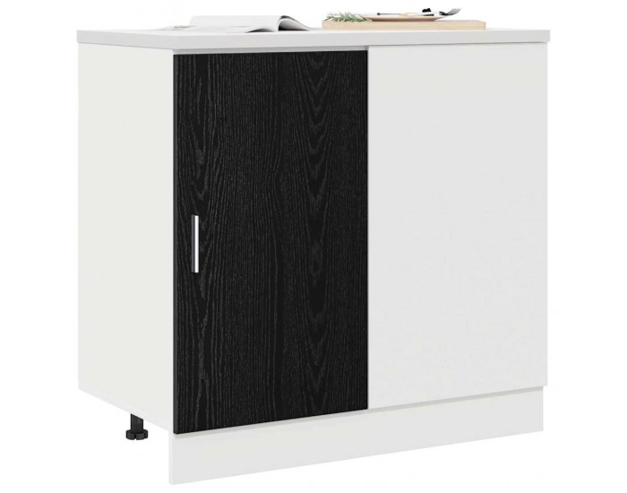 Sonata H Кухненски ъглов основен шкаф Riga Черен дъб 86 x 46 x 81,5 см