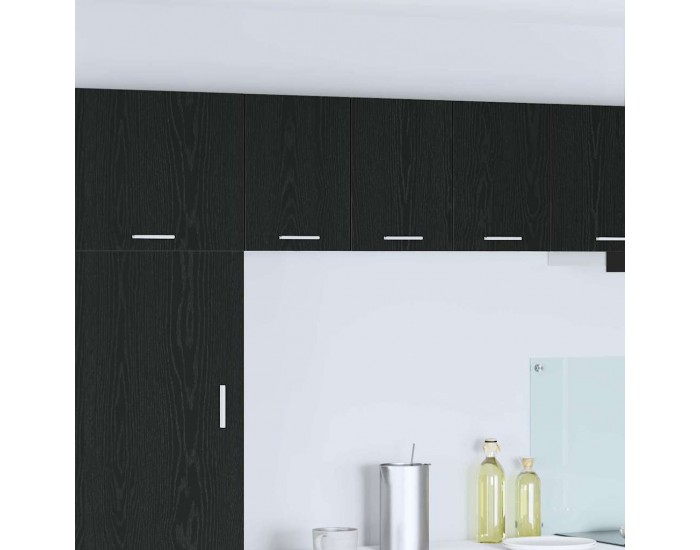 Sonata H Висящ шкаф с рафт Riga 2 pcs Черен дъб и бяло 30 x 31 x 40 см