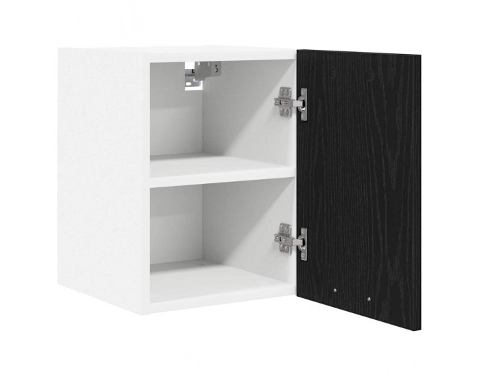 Sonata H Висящ шкаф с рафт Riga 2 pcs Черен дъб и бяло 30 x 31 x 40 см