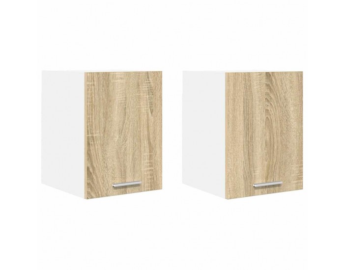Sonata H Висящ шкаф с рафт Riga 2 pcs Сонома дъб и бяло 30 x 31 x 40 см