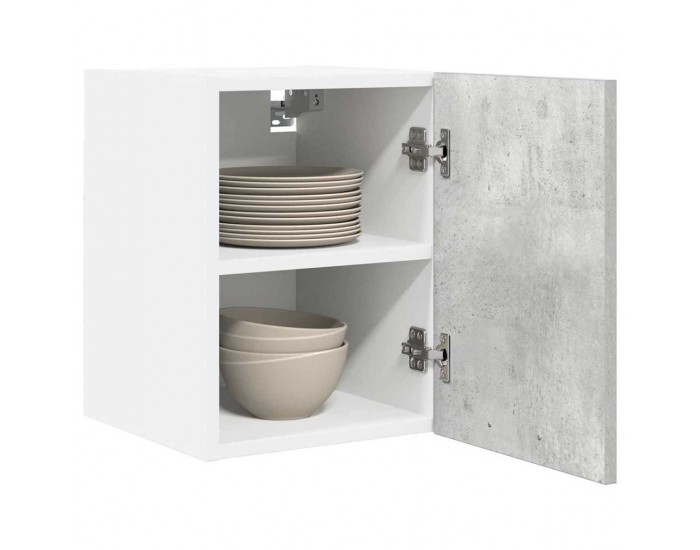 Sonata H Висящ шкаф с рафт Riga 2 pcs Бетон сив и бяло 30 x 31 x 40 см