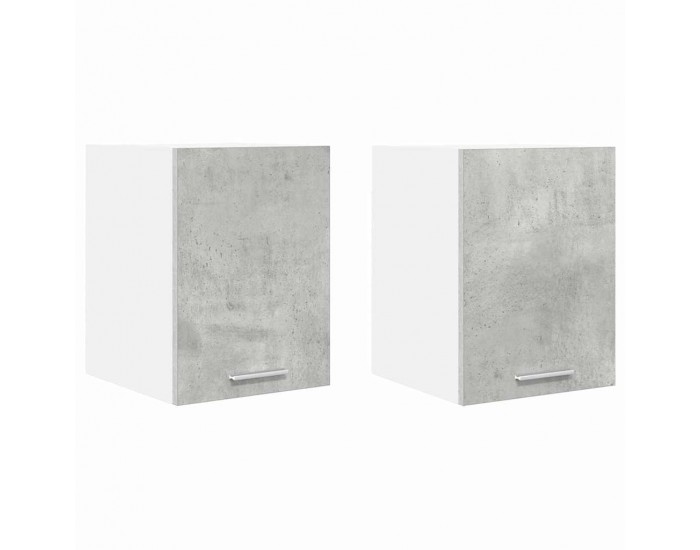 Sonata H Висящ шкаф с рафт Riga 2 pcs Бетон сив и бяло 30 x 31 x 40 см