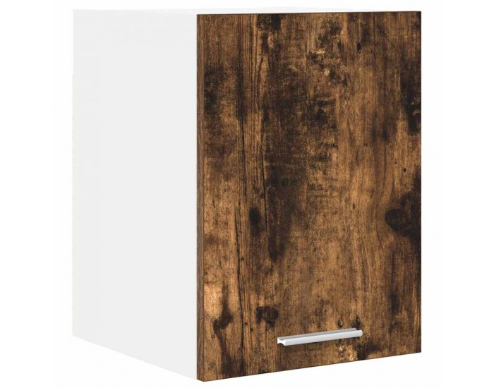 Sonata H Висящ шкаф с рафт с врата Riga Димящ дъб и бяло 30 x 31 x 40 см