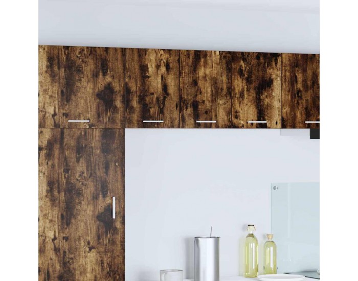 Sonata H Висящ шкаф с рафт Riga 2 pcs Димящ дъб и бяло 30 x 31 x 40 см