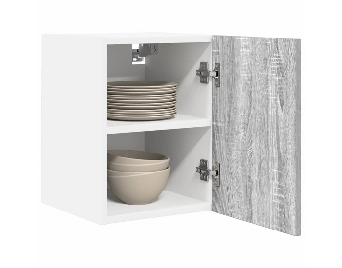 Sonata H Висящ шкаф с рафт Riga 2 pcs Сив Сонома и бяло 30 x 31 x 40 см