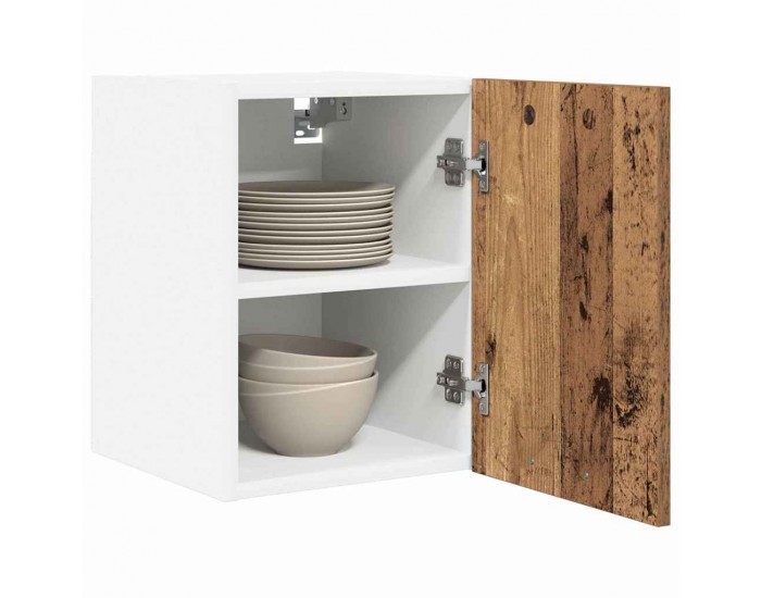 Sonata H Висящ шкаф Riga 2 pcs Стара дървесина и бяло 30 x 31 x 40 см