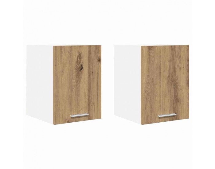 Sonata H Висящ шкаф Riga 2 pcs Занаятчийски дъб и бяло 30 x 31 x 40 см