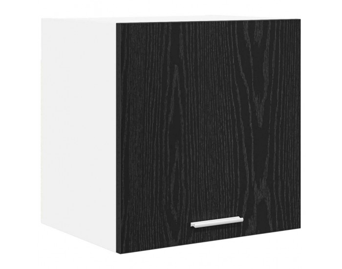 Sonata H Висящ шкаф с рафт с врата Riga Черен дъб и бяло 40 x 31 x 40 см
