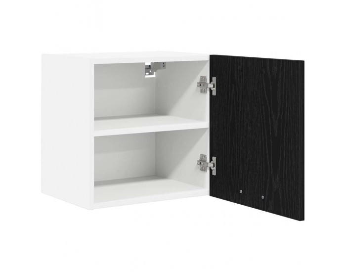 Sonata H Висящ шкаф с рафт Riga 2 pcs Черен дъб и бяло 40 x 31 x 40 см