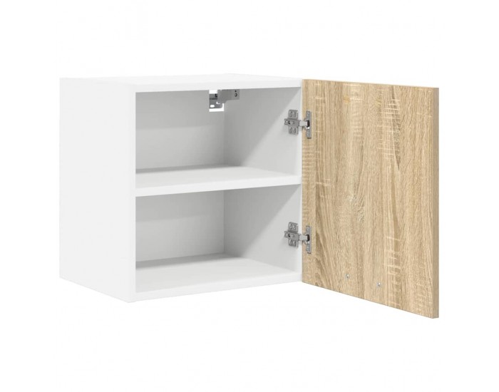 Sonata H Висящ шкаф с рафт Riga 2 pcs Сонома дъб и бяло 40 x 31 x 40 см