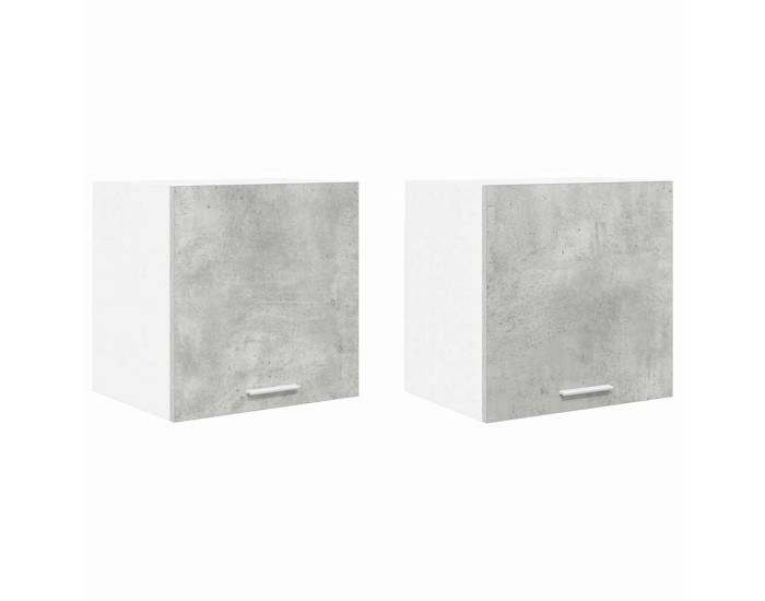 Sonata H Висящ шкаф с рафт Riga 2 pcs Бетон сив и бяло 40 x 31 x 40 см