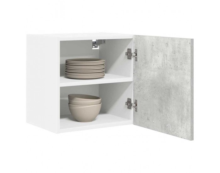 Sonata H Висящ шкаф с рафт Riga 2 pcs Бетон сив и бяло 40 x 31 x 40 см