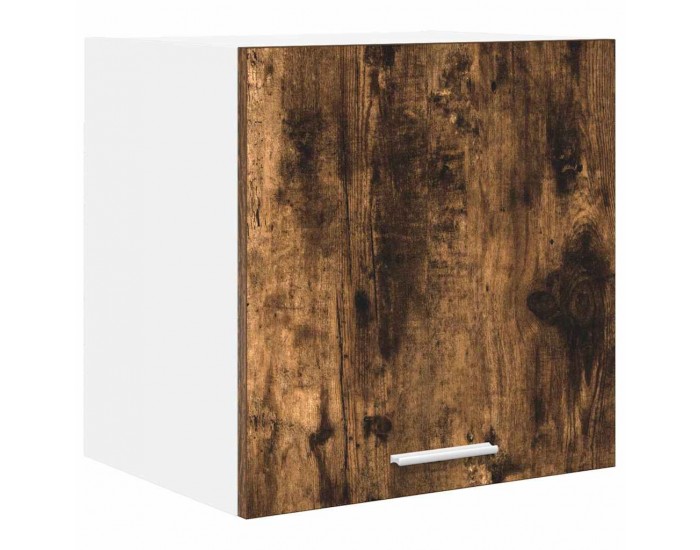 Sonata H Висящ шкаф с рафт с врата Riga Димящ дъб и бяло 40 x 31 x 40 см