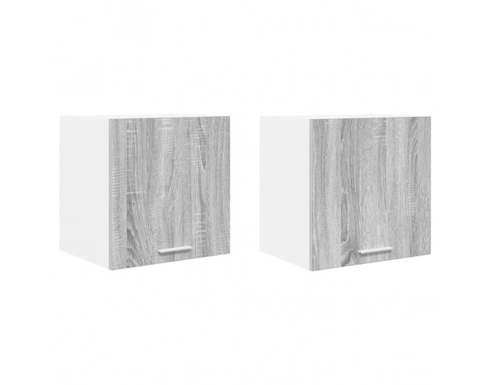 Sonata H Висящ шкаф с рафт Riga 2 pcs Сив Сонома и бяло 40 x 31 x 40 см