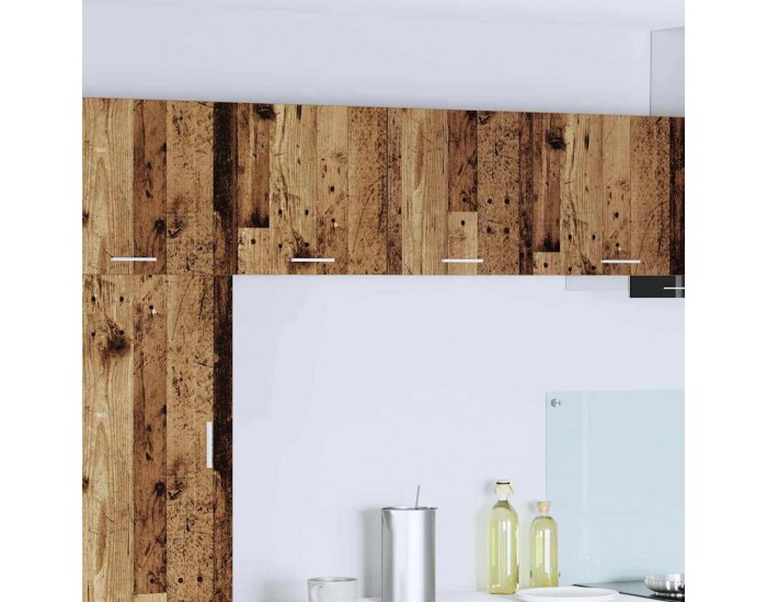 Sonata H Висящ шкаф с рафт Riga Стара дървесина и бяло 40 x 31 x 40 см