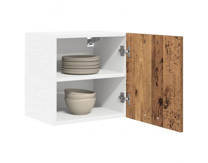 Sonata H Висящ шкаф Riga 2 pcs Стара дървесина и бяло 40 x 31 x 40 см