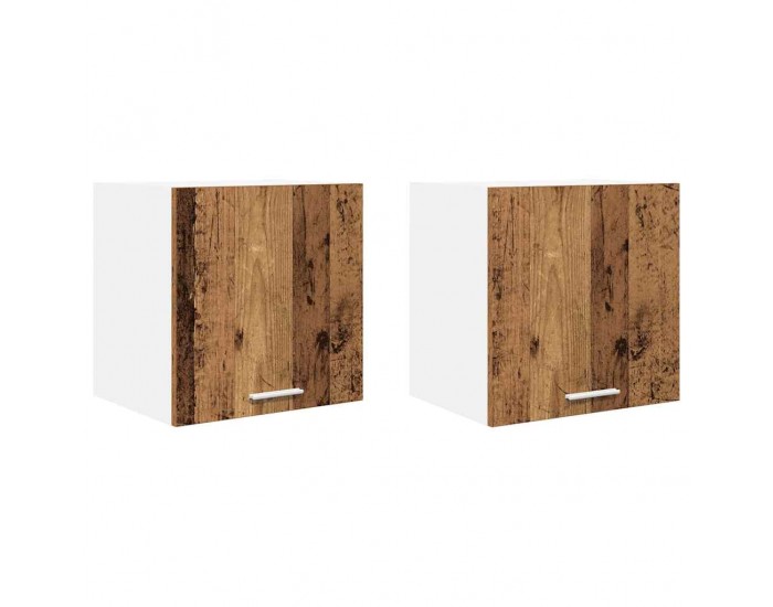 Sonata H Висящ шкаф Riga 2 pcs Стара дървесина и бяло 40 x 31 x 40 см
