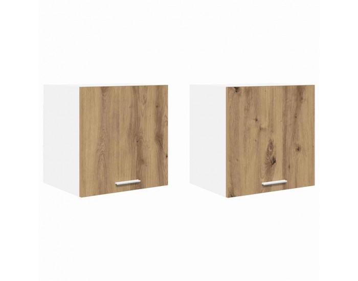Sonata H Висящ шкаф Riga 2 pcs Занаятчийски дъб и бяло 40 x 31 x 40 см