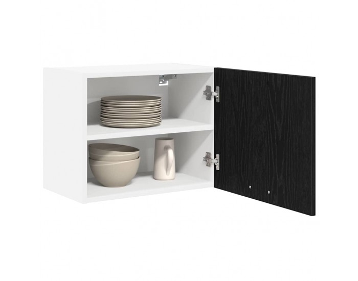 Sonata H Висящ шкаф с рафт Riga 2 pcs Черен дъб и бяло 50 x 31 x 40 см