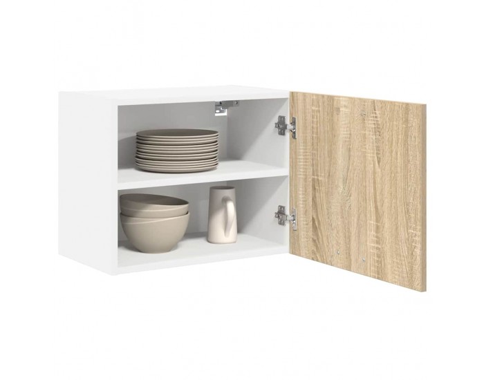 Sonata H Висящ шкаф с рафт Riga 2 pcs Сонома дъб и бяло 50 x 31 x 40 см
