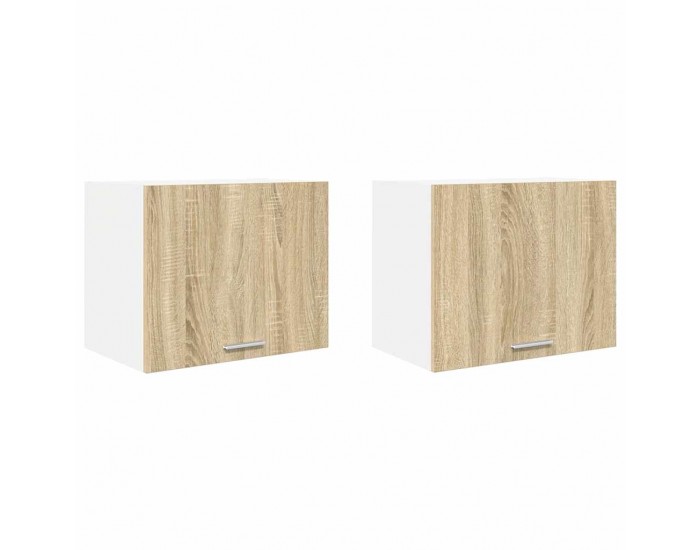 Sonata H Висящ шкаф с рафт Riga 2 pcs Сонома дъб и бяло 50 x 31 x 40 см