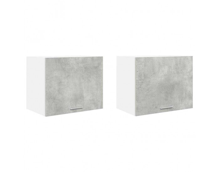 Sonata H Висящ шкаф с рафт Riga 2 pcs Бетон сив и бяло 50 x 31 x 40 см