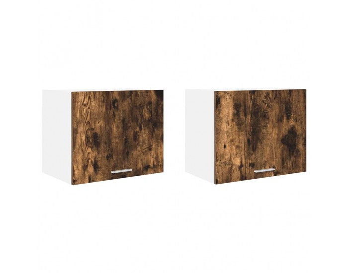 Sonata H Висящ шкаф с рафт Riga 2 pcs Димящ дъб и бяло 50 x 31 x 40 см