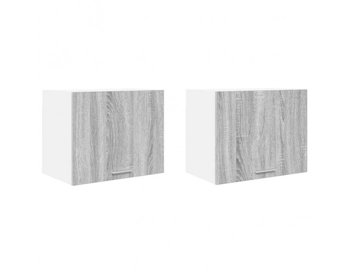Sonata H Висящ шкаф с рафт Riga 2 pcs Сив Сонома и бяло 50 x 31 x 40 см