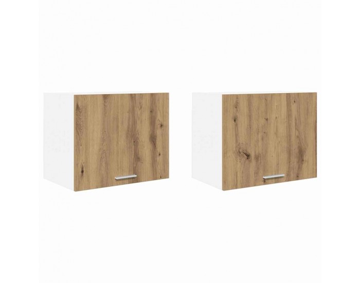Sonata H Висящ шкаф Riga 2 pcs Занаятчийски дъб и бяло 50 x 31 x 40 см