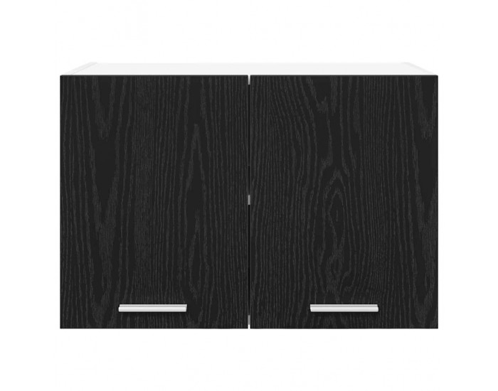 Sonata H Висящ шкаф с рафт с врата Riga Черен дъб и бяло 60 x 31 x 40 см