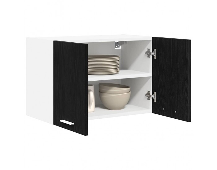 Sonata H Висящ шкаф с рафт Riga 2 pcs Черен дъб и бяло 60 x 31 x 40 см