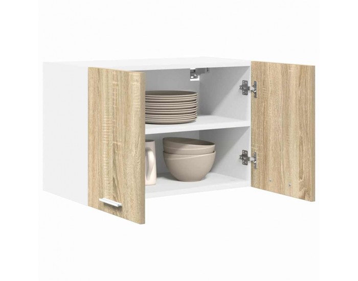 Sonata H Висящ шкаф с рафт Riga 2 pcs Сонома дъб и бяло 60 x 31 x 40 см
