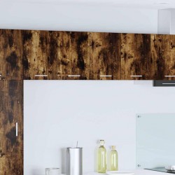 Sonata H Висящ шкаф с рафт с врата Riga Димящ дъб и бяло 60 x 31 x 40 см - Модули Sonata