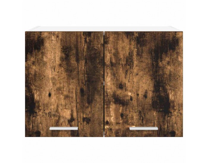 Sonata H Висящ шкаф с рафт с врата Riga Димящ дъб и бяло 60 x 31 x 40 см