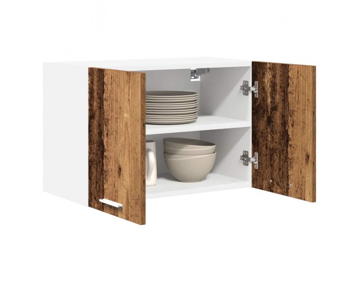 Sonata H Висящ шкаф Riga 2 pcs Стара дървесина и бяло 60 x 31 x 40 см