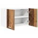 Sonata H Висящ шкаф Riga 2 pcs Стара дървесина и бяло 60 x 31 x 40 см