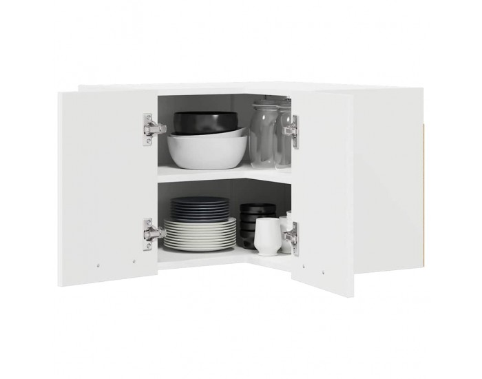 Sonata H Висящ шкаф с рафт Riga Бяло 57 x 57 x 40 см Инженерно дърво