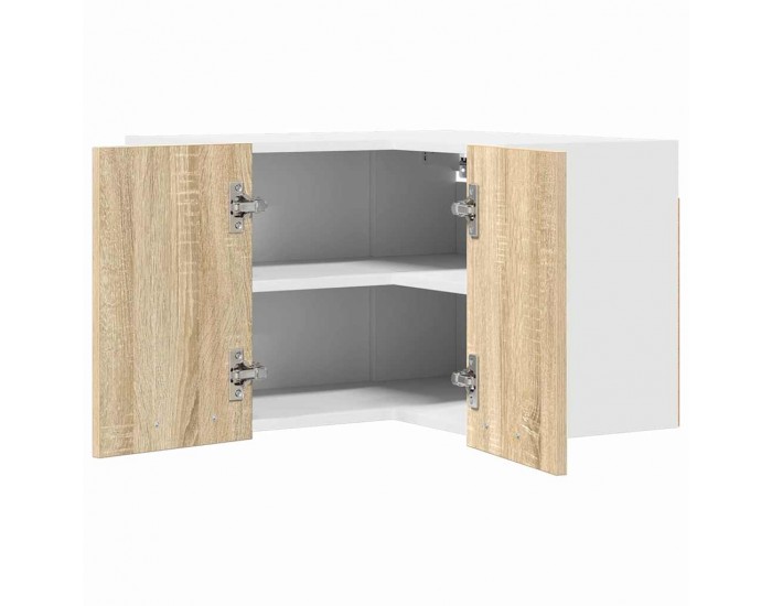 Sonata H Висящ шкаф с рафт Riga Сонома дъб и бяло 57 x 57 x 40 см