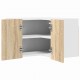 Sonata H Висящ шкаф с рафт Riga Сонома дъб и бяло 57 x 57 x 40 см