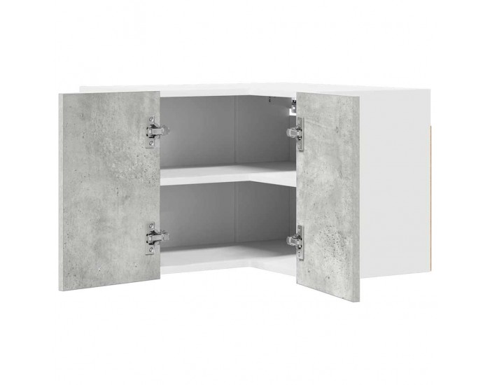 Sonata H Висящ шкаф с рафт Riga Бетон сив и бяло 57 x 57 x 40 см