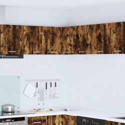 Sonata H Висящ шкаф с рафт Riga Димящ дъб и бяло 57 x 57 x 40 см - Модули Sonata