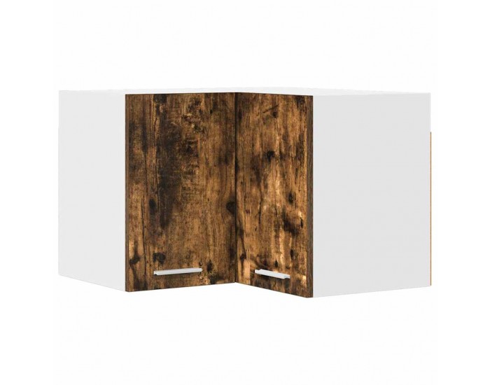 Sonata H Висящ шкаф с рафт Riga Димящ дъб и бяло 57 x 57 x 40 см
